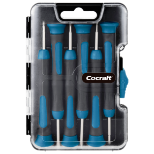 Cocraft presisjonsskrutrekker Phillips og spor, 6 deler