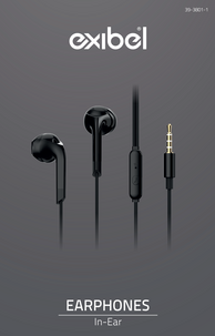 Exibel in ear-hörlurar med sladd och mikrofon 3,5 mm