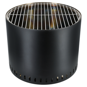 Bærbar båltønne med grillrist, utendørs, 49 x 40 cm