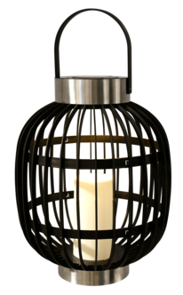 Solcellskorg med konstgjort blockljus