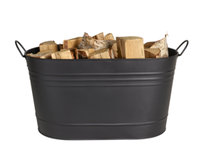 Vedkurv svart metall