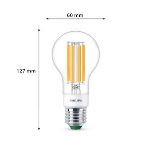 Varmvit dimbar LED-lampa E27 A60 4 W, Philips Ultra Efficient