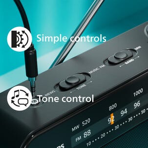 Philips TAR2509 bärbar FM/MW-radio