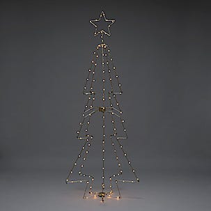 Konstsmide gran med LED-belysning, 210 cm, Ø 80