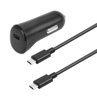 Billaddare 12 V mobil USB-C till USB-C, 20 W