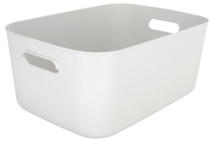 Serenity oppbevaringsboks i plast uten lokk, hvit