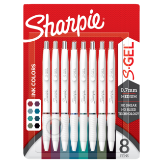 Sharpie S-Gel gelpenna 0,7 mm, blandade färger, 8-pack