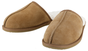 Varma innetofflor mocka herr, beige