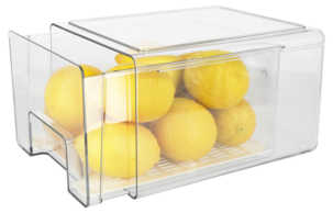 Pinottava säilytyslaatikko jääkaappiin, läpinäkyvä