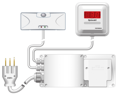 Norwesco SEF 230S komfyrvakt med varmevakt 25 A, 230 V