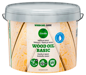 Träolja WoodCare.Guide Basic utomhus, 2,7 liter