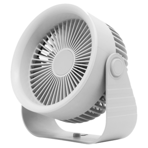 Pöytätuuletin, ladattava tuuletin USB, seinäkiinnike, valkoinen, 20 cm
