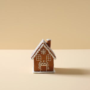 Pepparkakshus med LED-belysning, 16 cm