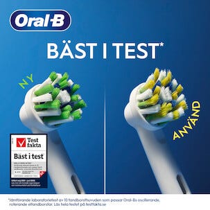 Oral-B Cross Action, borsthuvud, vit