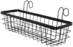 Kukkakori mustaa metallia, iso