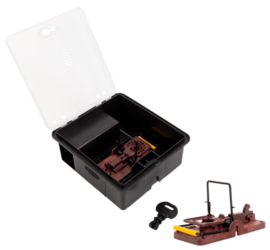 SafeTrap musdepå med 1 Snap-trap-fälla mot mus