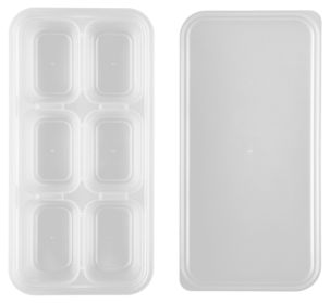 Fryseform med flere rom, porsjonsform