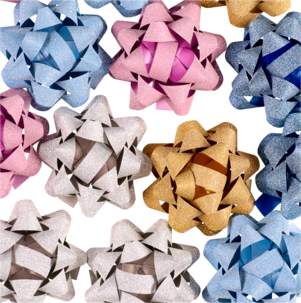 Paketrosetter glitter, 3-pack