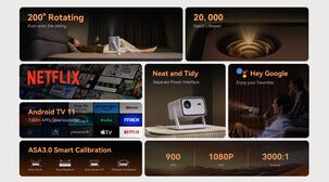 Wanbo Vali 1 Pro smart projektor, hvit