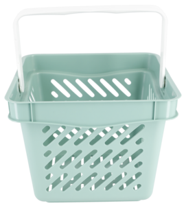 Kundekurv i plast mini, med håndtak, 27 x 27 x 21 cm