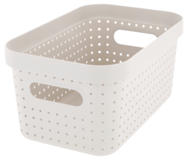 Förvaringskorg Neat beige, återvunnen plast
