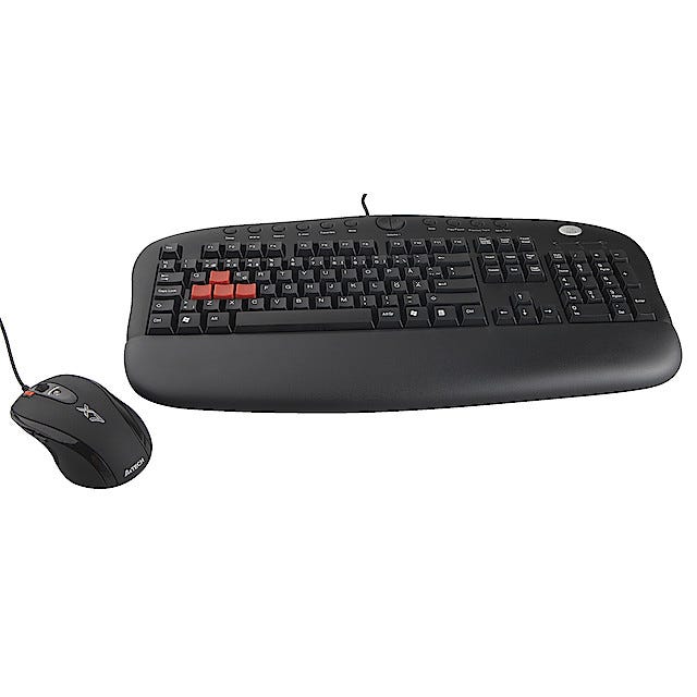 Spilltastatur og optisk mus, A4tech X7 Gaming Master Desktop Spilltastatur og optisk mus, A4tech X7 Gaming Master Desktop