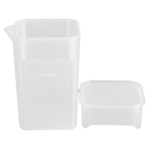 Mugge med lokk, plast, 0,8 liter