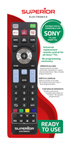Superior universal fjärrkontroll till Sony, SUPTRB009