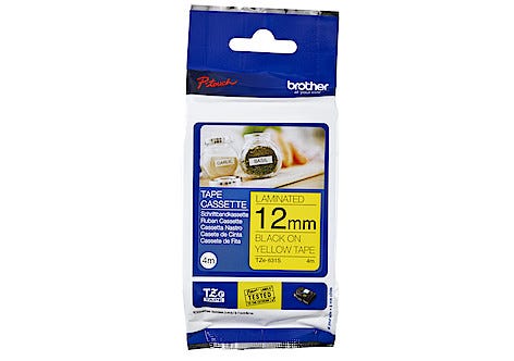 Brother TZE-231S märkband 12 mm x 4 m, svart text