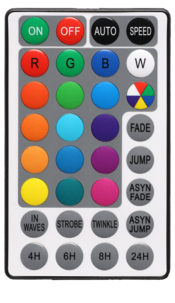 Batteridriven färgad ljusslinga utomhus 5,5 m