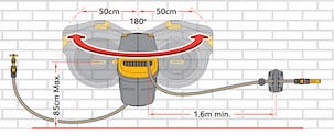 Hozelock Auto Reel slangvinda svängbar, 30 meter