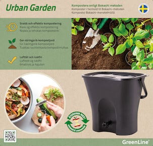 Bokashi kompostbøtte Urban Garden, 18 liter