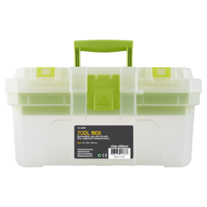 Liten verktygslåda med fack, plast