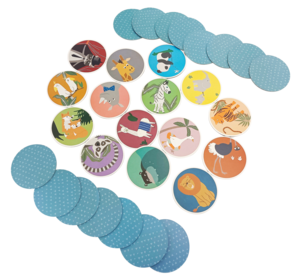 Memoryspel med djurmotiv, 30 bitar, från 4 år