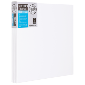 Kvadratisk canvas med ram, bomull, Sang, 3-pack