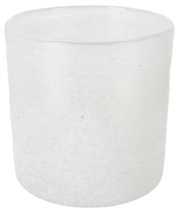 Lyslykt i frostet glass, hvit