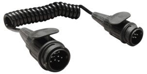 Perävaunukaapeli 13(8) - 13(8) -napainen, 12 V kierrekaapeli, 1,5 m