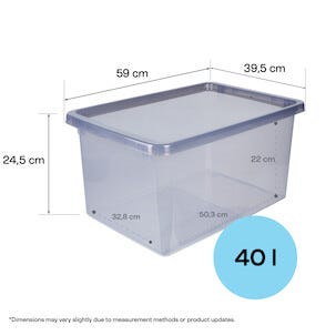 Förvaringslåda Modul, rökfärgad