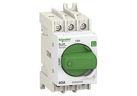 Huvudbrytare för elcentral, 3-polig, Schneider Resi9