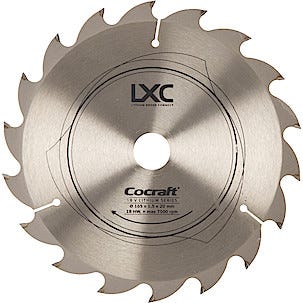 Sågklinga 165 x 20 mm 18T, Cocraft LXC