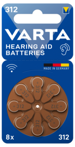 Varta HAB 312 hörapparatsbatteri 1,4 V, 8-pack