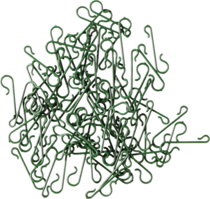 Koukut joulupalloihin, vihreä, 75 kpl