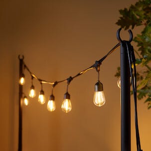 Ljusslinga utomhus solcell glödlampor timer, 11 m