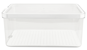 Stapelbar matförvaring i plast med lock