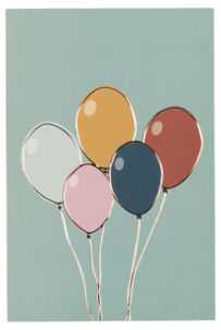 Gratulasjonskort fest 10 x 15 cm, med konvolutt, 3-pakning