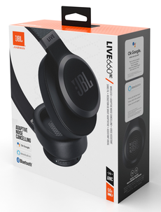 JBL Live 660NC, trådlösa over ear hörlurar, svart