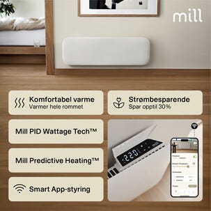 Mill Invisible Smart WiFi Sähköpatteri, gen. 4. sukupolvi, 500 W