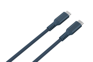 USB-C-kaapeli 3 m USB-C–USB-C kangaspäällysteinen, Clas Ohlson