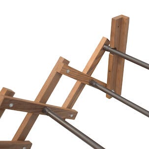 Aurora tørkestativ til vegg i tre og metall, uttrekkbart