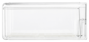 Stabelbar kjøleskapsoppbevaring med hylle, gjennomsiktig